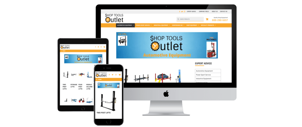 responsive web design shop tools outlet